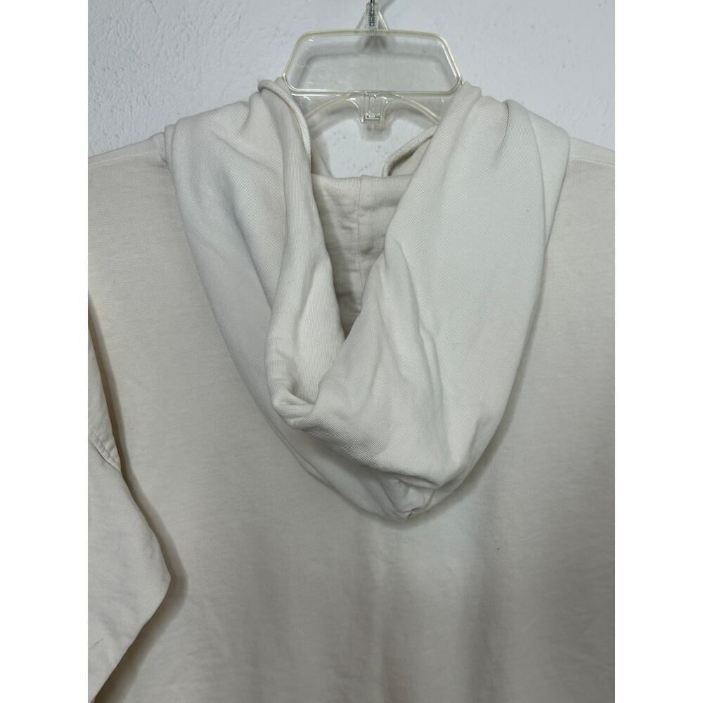 ALLSAINTS Woman's Size Small Oversized Cream Hoodie Ribbed cuffs lux relaxed fit - Picture 10 of 12